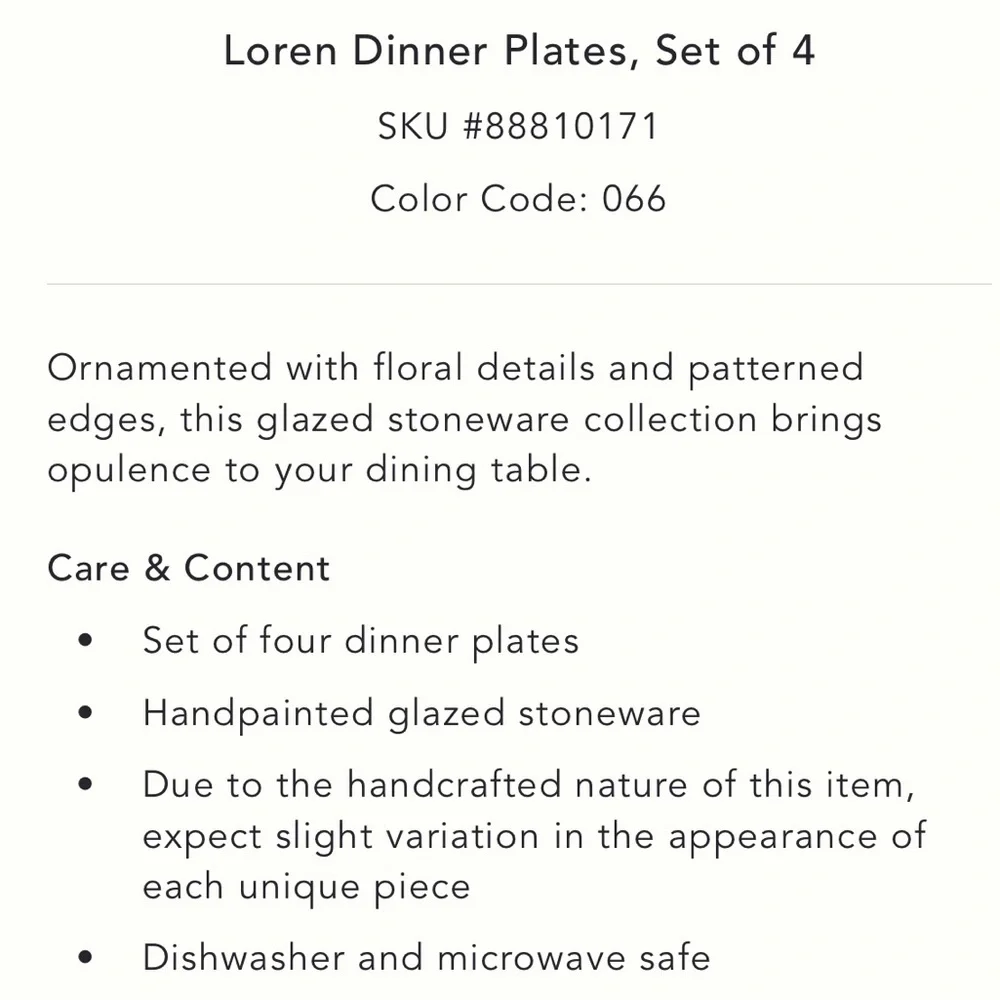 Loren Dinner Plates